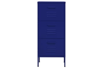 Oppbevaringsskap marineblå 42,5x35x101,5 cm stål - Blå - Oppbevaring - Skap - Oppbevaringsskap - Omkledningsskap