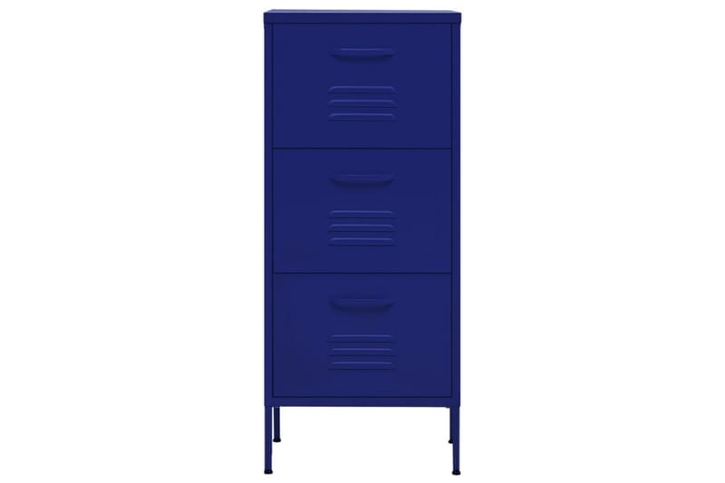 Oppbevaringsskap marineblå 42,5x35x101,5 cm stål - Blå - Oppbevaring - Skap - Oppbevaringsskap - Omkledningsskap