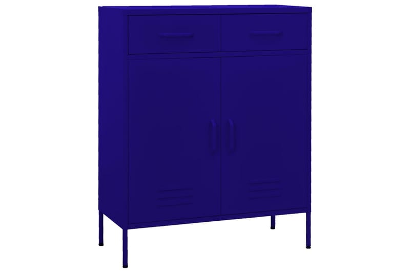 Oppbevaringsskap marineblå 80x35x101,5 cm stål - Blå - Oppbevaring - Skap - Oppbevaringsskap - Omkledningsskap