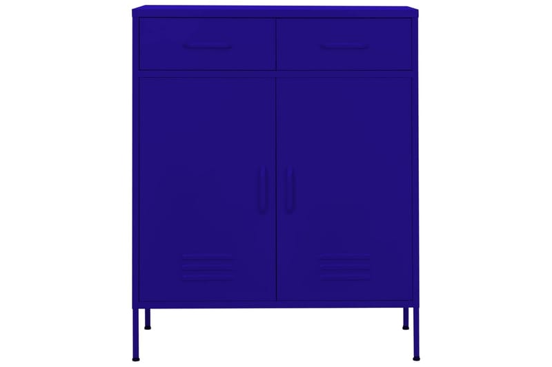 Oppbevaringsskap marineblå 80x35x101,5 cm stål - Blå - Oppbevaring - Skap - Oppbevaringsskap - Omkledningsskap