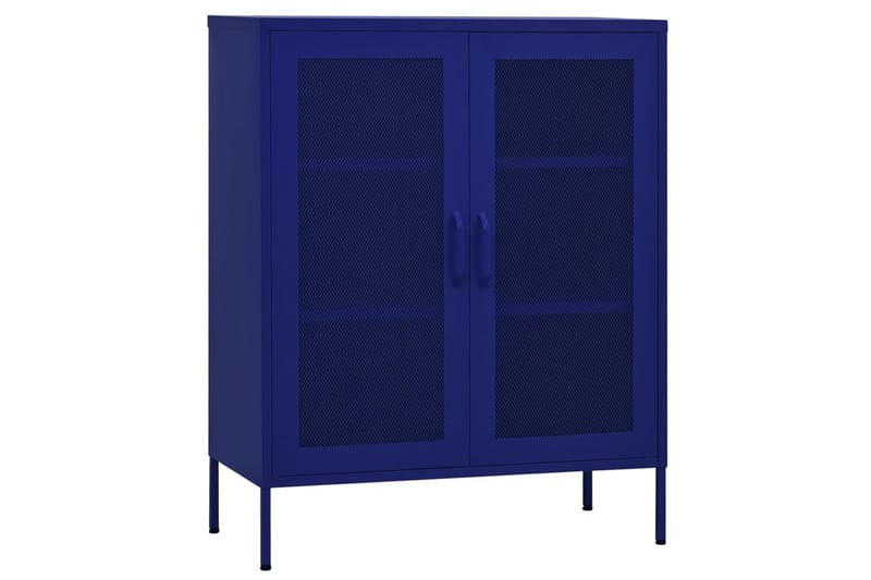 Oppbevaringsskap marineblå 80x35x101,5 cm stål - Blå - Oppbevaring - Skap - Oppbevaringsskap - Omkledningsskap