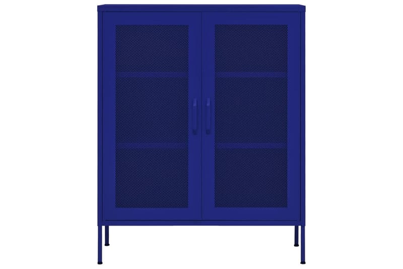 Oppbevaringsskap marineblå 80x35x101,5 cm stål - Blå - Oppbevaring - Skap - Oppbevaringsskap - Omkledningsskap