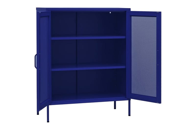 Oppbevaringsskap marineblå 80x35x101,5 cm stål - Blå - Oppbevaring - Skap - Oppbevaringsskap - Omkledningsskap