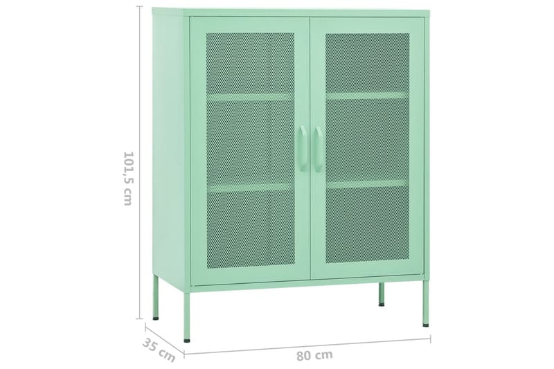 Oppbevaringsskap myntegrønn 80x35x101,5 cm stål - grønn - Oppbevaring - Skap - Oppbevaringsskap - Omkledningsskap