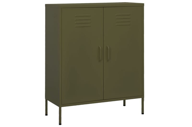 Oppbevaringsskap olivengrønn 80x35x101,5 cm stål - grønn - Oppbevaring - Skap - Oppbevaringsskap - Omkledningsskap