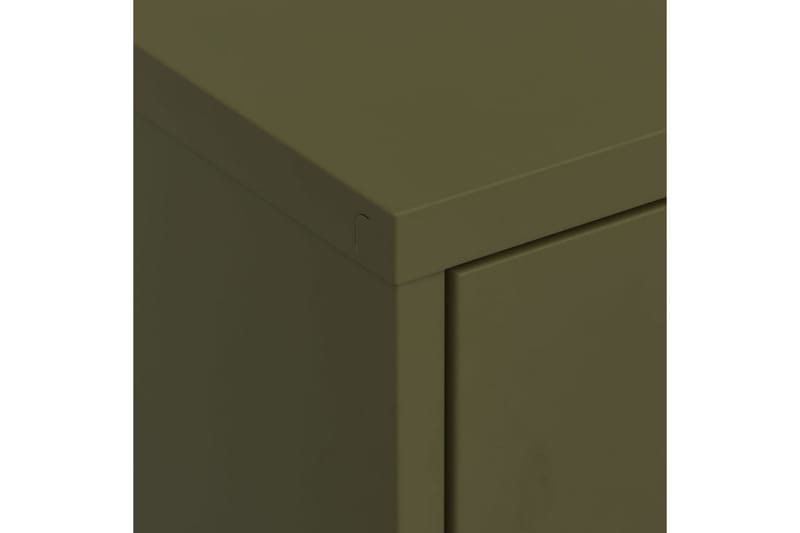 Oppbevaringsskap olivengrønn 80x35x101,5 cm stål - grønn - Oppbevaring - Skap - Oppbevaringsskap - Omkledningsskap