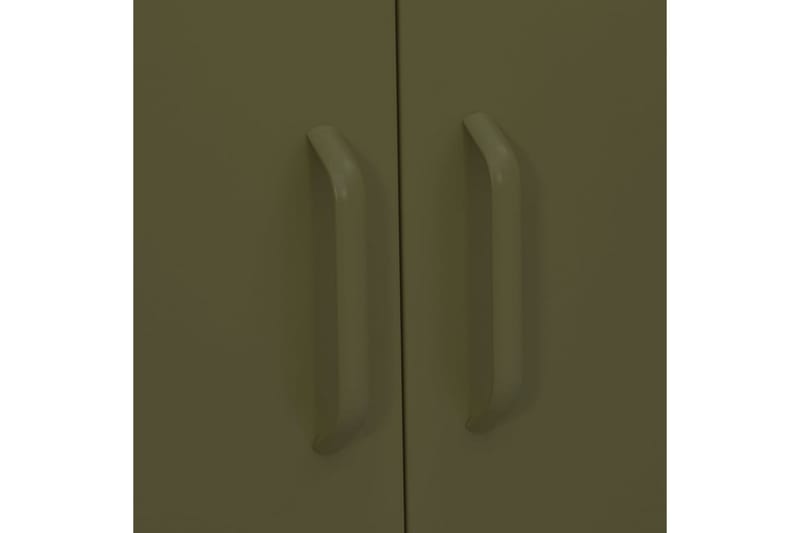 Oppbevaringsskap olivengrønn 80x35x101,5 cm stål - grønn - Oppbevaring - Skap - Oppbevaringsskap - Omkledningsskap