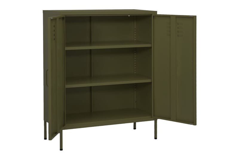 Oppbevaringsskap olivengrønn 80x35x101,5 cm stål - grønn - Oppbevaring - Skap - Oppbevaringsskap - Omkledningsskap