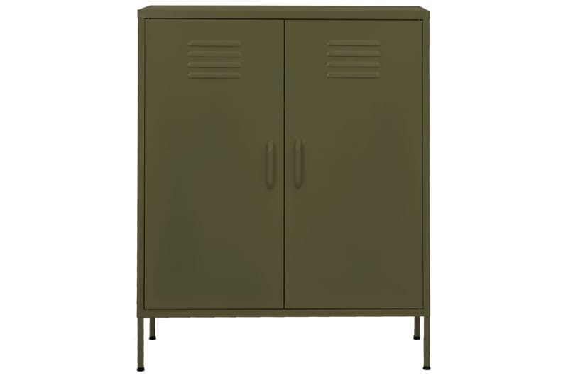 Oppbevaringsskap olivengrønn 80x35x101,5 cm stål - grønn - Oppbevaring - Skap - Oppbevaringsskap - Omkledningsskap