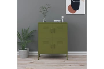 Oppbevaringsskap olivengrønn 80x35x101,5 cm stål - grønn - Oppbevaring - Skap - Oppbevaringsskap - Omkledningsskap