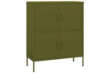 Oppbevaringsskap olivengrønn 80x35x101,5 cm stål - grønn - Oppbevaring - Skap - Oppbevaringsskap - Omkledningsskap