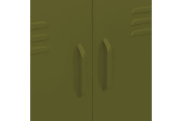 Oppbevaringsskap olivengrønn 80x35x101,5 cm stål - grønn - Oppbevaring - Skap - Oppbevaringsskap - Omkledningsskap