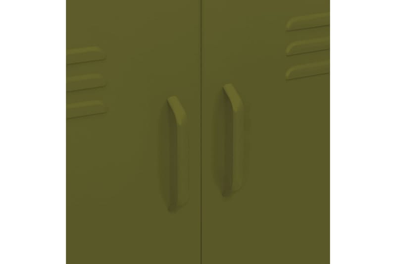 Oppbevaringsskap olivengrønn 80x35x101,5 cm stål - grønn - Oppbevaring - Skap - Oppbevaringsskap - Omkledningsskap