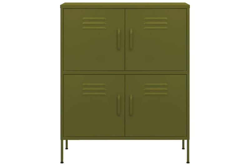 Oppbevaringsskap olivengrønn 80x35x101,5 cm stål - grønn - Oppbevaring - Skap - Oppbevaringsskap - Omkledningsskap