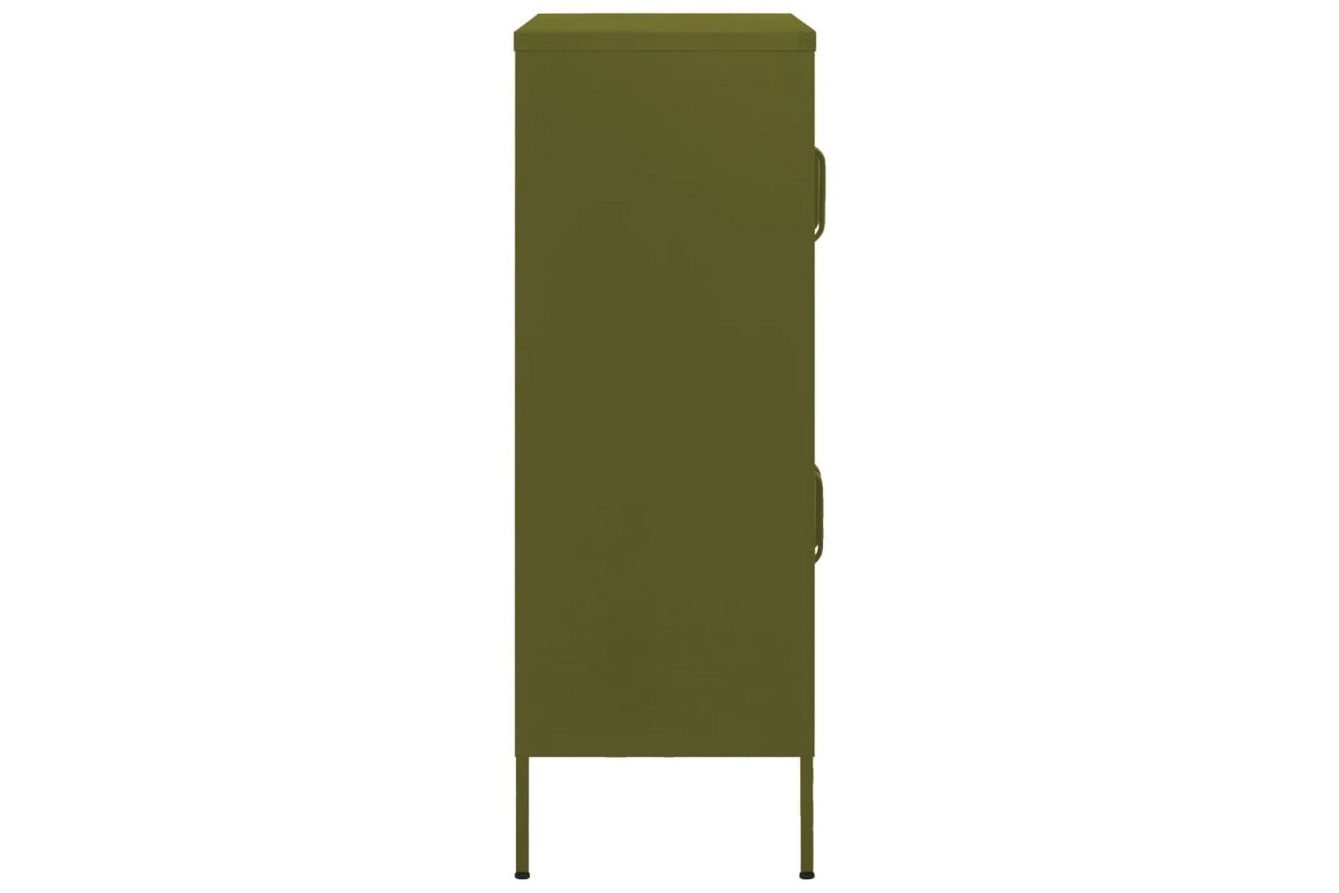 Oppbevaringsskap olivengrønn 80x35x101,5 cm stål - grønn - Oppbevaring - Skap - Oppbevaringsskap - Omkledningsskap