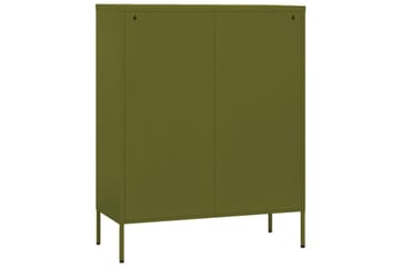 Oppbevaringsskap olivengrønn 80x35x101,5 cm stål - grønn - Oppbevaring - Skap - Oppbevaringsskap - Omkledningsskap