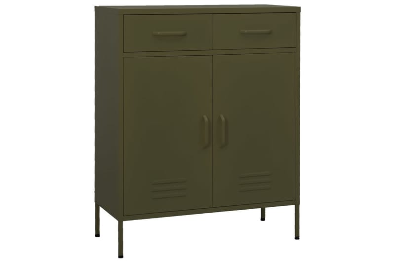 Oppbevaringsskap olivengrønn 80x35x101,5 cm stål - grønn - Oppbevaring - Skap - Oppbevaringsskap - Omkledningsskap