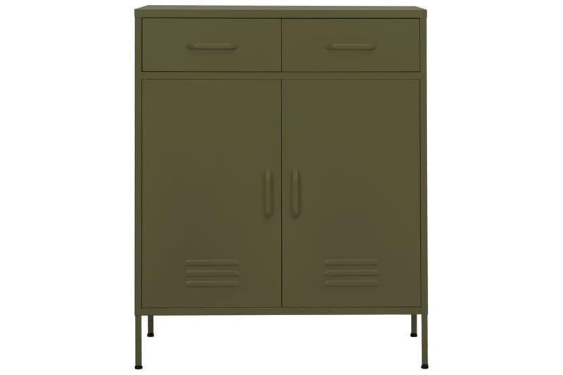 Oppbevaringsskap olivengrønn 80x35x101,5 cm stål - grønn - Oppbevaring - Skap - Oppbevaringsskap - Omkledningsskap