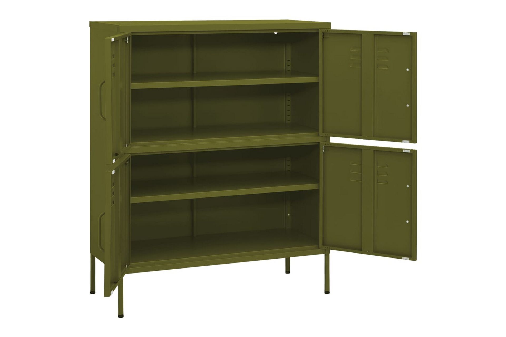 Oppbevaringsskap olivengrønn 80x35x101,5 cm stål - grønn - Oppbevaring - Skap - Oppbevaringsskap - Omkledningsskap