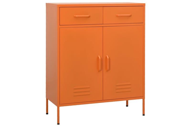 Oppbevaringsskap oransje 80x35x101,5 cm stål - Oransj - Oppbevaring - Skap - Oppbevaringsskap - Omkledningsskap