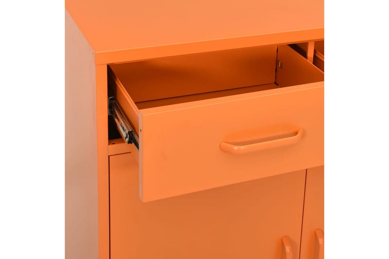 Oppbevaringsskap oransje 80x35x101,5 cm stål - Oransj - Oppbevaring - Skap - Oppbevaringsskap - Omkledningsskap