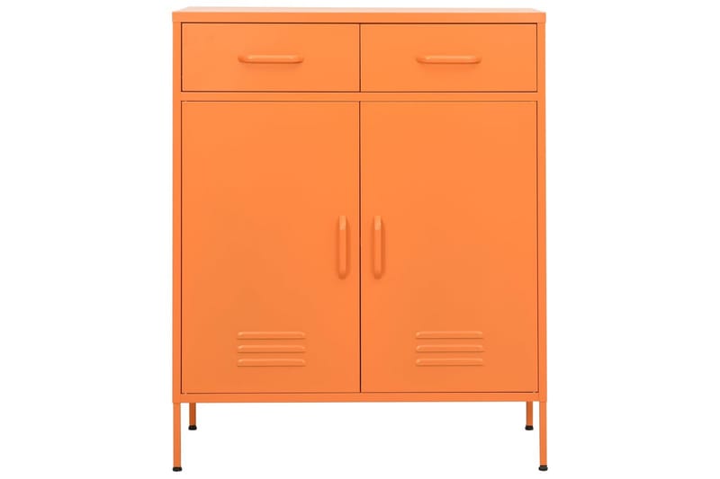 Oppbevaringsskap oransje 80x35x101,5 cm stål - Oransj - Oppbevaring - Skap - Oppbevaringsskap - Omkledningsskap
