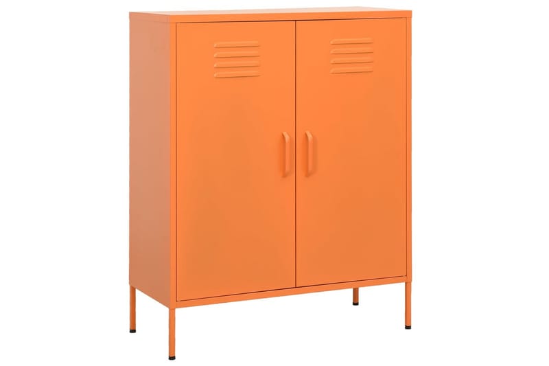 Oppbevaringsskap oransje 80x35x101,5 cm stål - Oransj - Oppbevaring - Skap - Oppbevaringsskap - Omkledningsskap