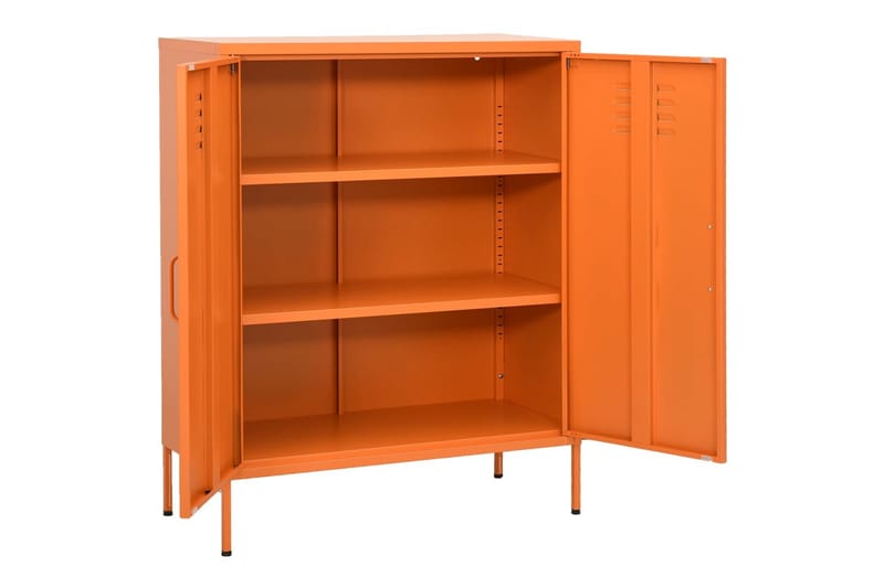 Oppbevaringsskap oransje 80x35x101,5 cm stål - Oransj - Oppbevaring - Skap - Oppbevaringsskap - Omkledningsskap
