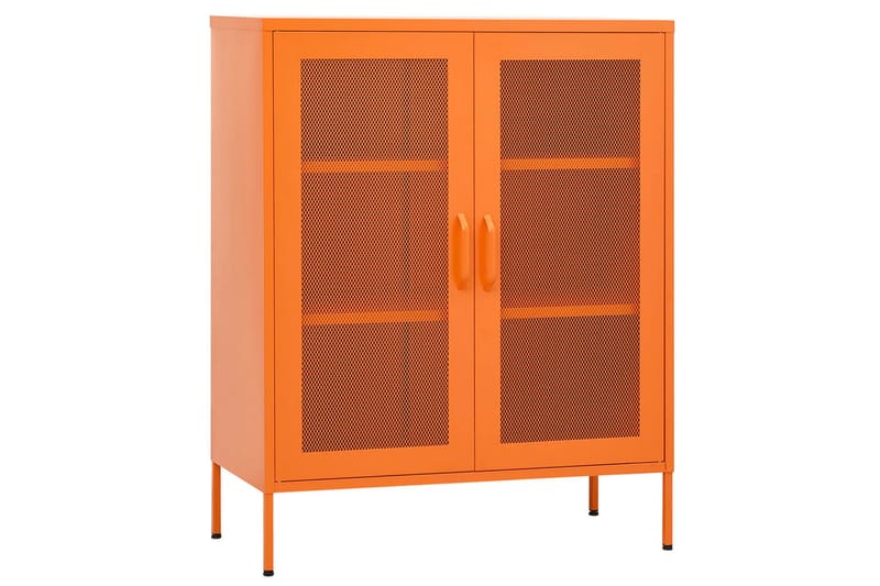 Oppbevaringsskap oransje 80x35x101,5 cm stål - Oransj - Oppbevaring - Skap - Oppbevaringsskap - Omkledningsskap