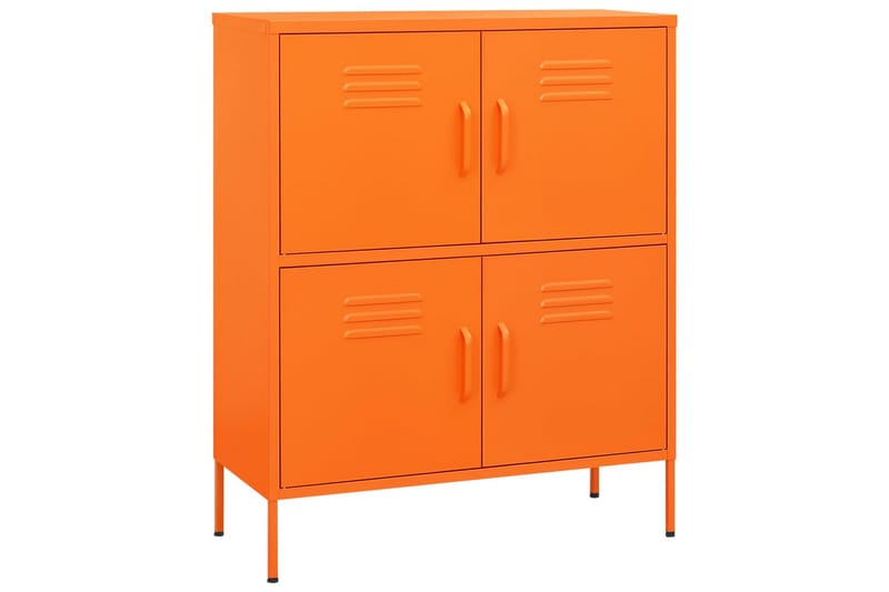 Oppbevaringsskap oransje 80x35x101,5 cm stål - Oransj - Oppbevaring - Skap - Oppbevaringsskap - Omkledningsskap