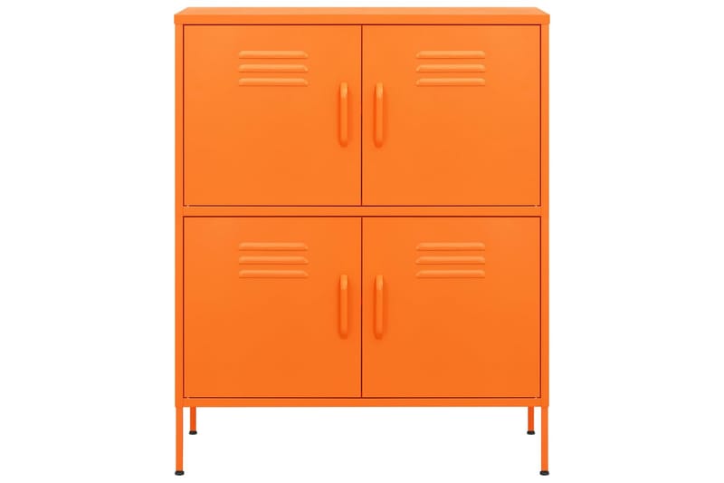 Oppbevaringsskap oransje 80x35x101,5 cm stål - Oransj - Oppbevaring - Skap - Oppbevaringsskap - Omkledningsskap