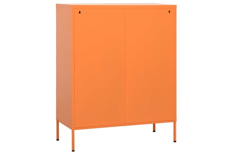 Oppbevaringsskap oransje 80x35x101,5 cm stål - Oransj - Omkledningsskap