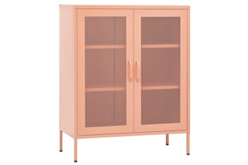 Oppbevaringsskap rosa 80x35x101,5 cm stål - Rosa - Oppbevaring - Skap - Oppbevaringsskap - Omkledningsskap