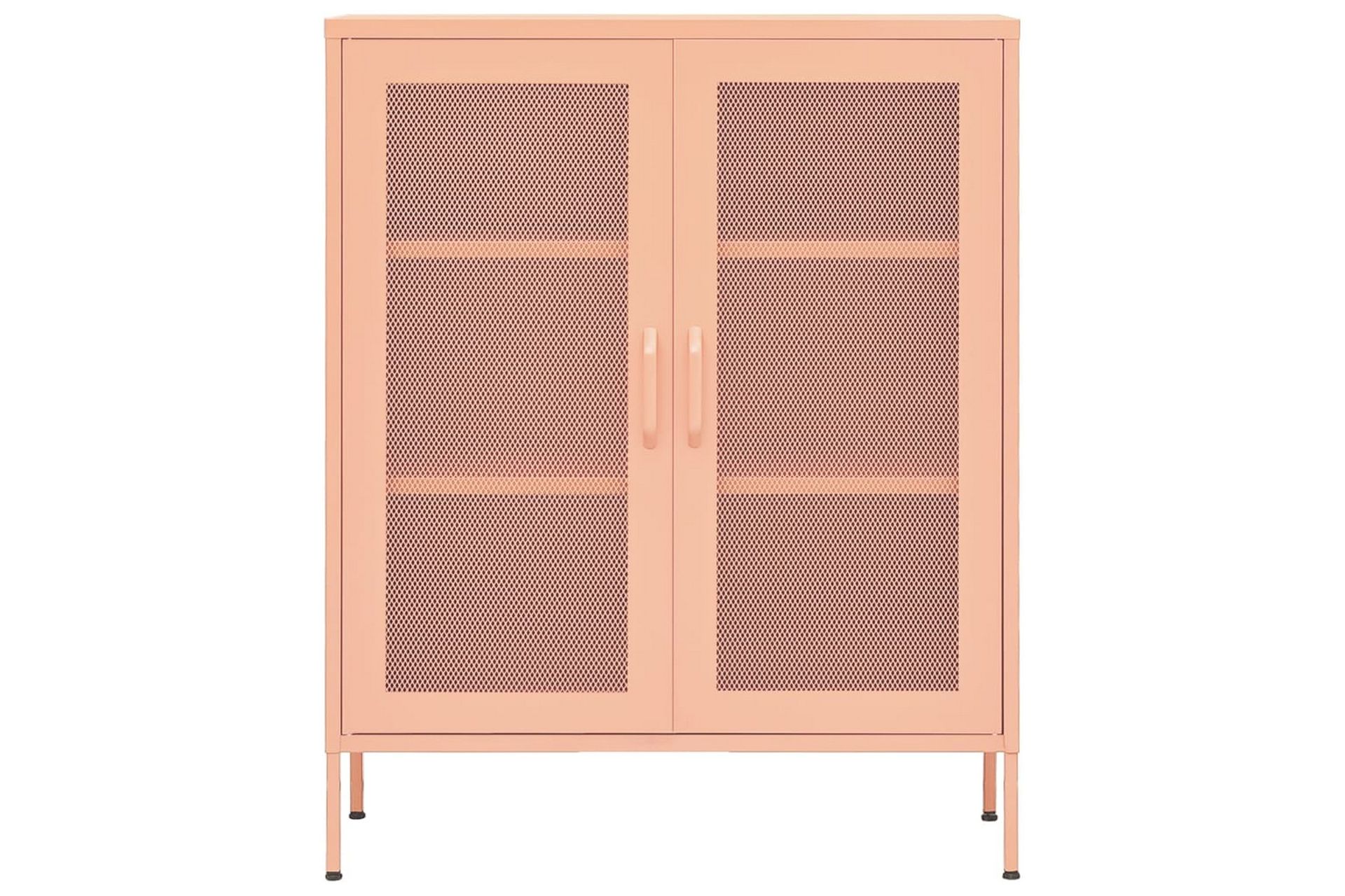 Oppbevaringsskap rosa 80x35x101,5 cm stål - Rosa - Oppbevaring - Skap - Oppbevaringsskap - Omkledningsskap