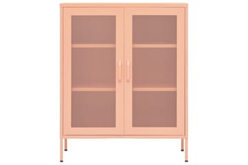 Oppbevaringsskap rosa 80x35x101,5 cm stål - Rosa - Oppbevaring - Skap - Oppbevaringsskap - Omkledningsskap