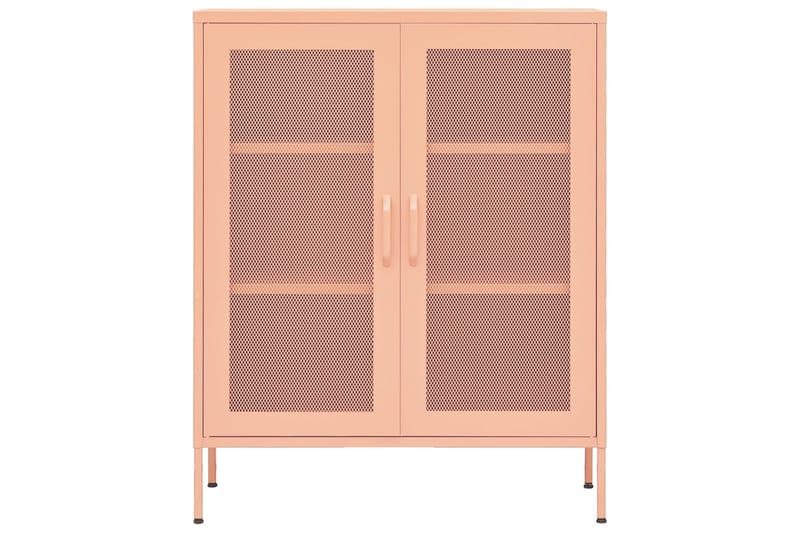 Oppbevaringsskap rosa 80x35x101,5 cm stål - Rosa - Oppbevaring - Skap - Oppbevaringsskap - Omkledningsskap