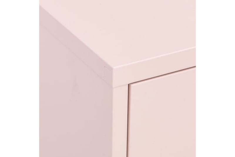 Oppbevaringsskap rosa 80x35x101,5 cm stål - Rosa - Oppbevaring - Skap - Oppbevaringsskap - Omkledningsskap