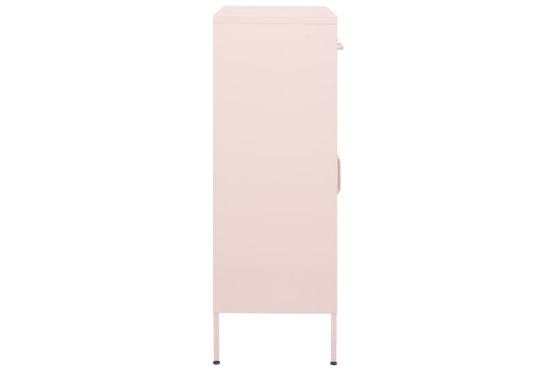 Oppbevaringsskap rosa 80x35x101,5 cm stål - Rosa - Omkledningsskap