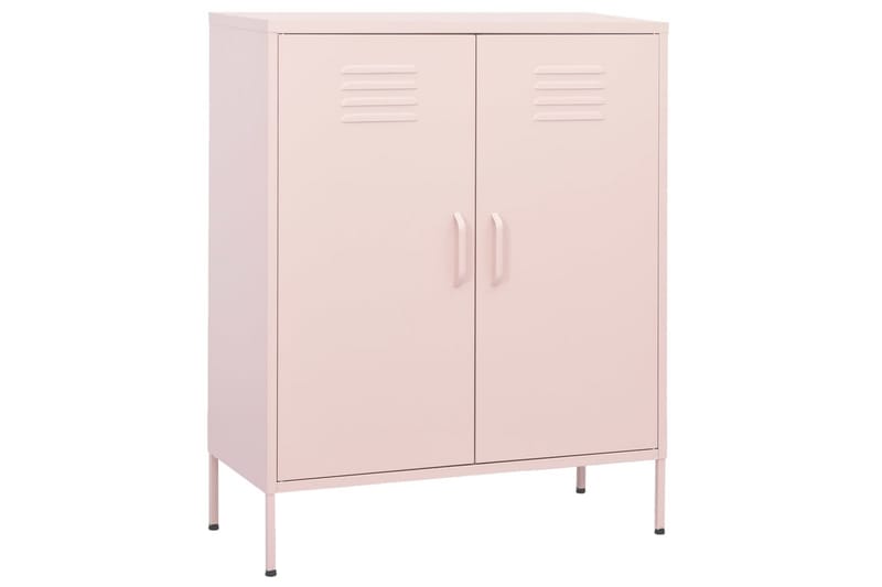 Oppbevaringsskap rosa 80x35x101,5 cm stål - Rosa - Oppbevaring - Skap - Oppbevaringsskap - Omkledningsskap