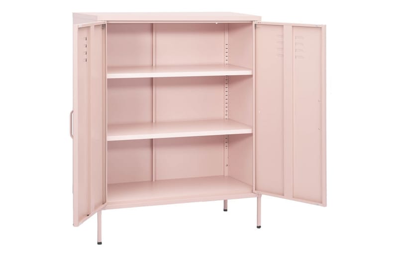 Oppbevaringsskap rosa 80x35x101,5 cm stål - Rosa - Oppbevaring - Skap - Oppbevaringsskap - Omkledningsskap