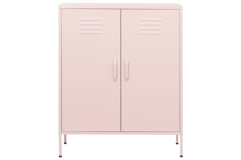 Oppbevaringsskap rosa 80x35x101,5 cm stål - Rosa - Oppbevaring - Skap - Oppbevaringsskap - Omkledningsskap