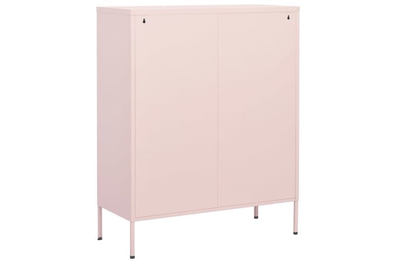 Oppbevaringsskap rosa 80x35x101,5 cm stål - Rosa - Oppbevaring - Skap - Oppbevaringsskap - Omkledningsskap