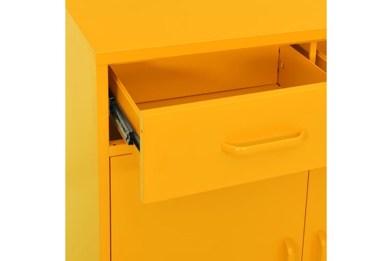 Oppbevaringsskap sennepsgul 80x35x101,5 cm stål - Gul - Oppbevaring - Skap - Oppbevaringsskap - Omkledningsskap