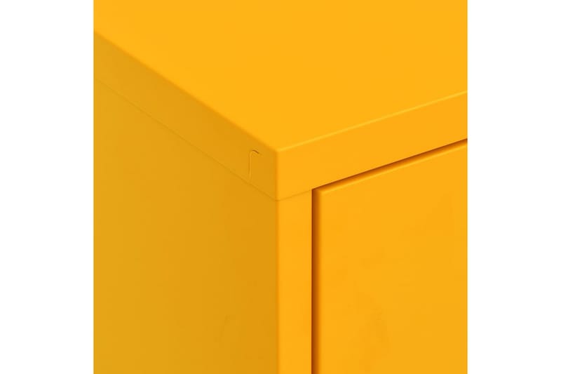Oppbevaringsskap sennepsgul 80x35x101,5 cm stål - Gul - Oppbevaring - Skap - Oppbevaringsskap - Omkledningsskap