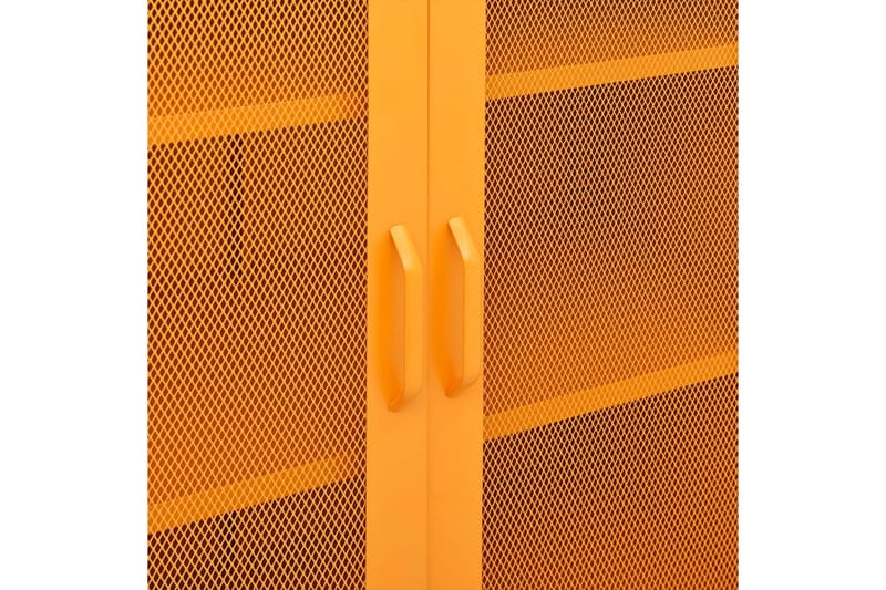 Oppbevaringsskap sennepsgul 80x35x101,5 cm stål - Gul - Oppbevaring - Skap - Oppbevaringsskap - Omkledningsskap