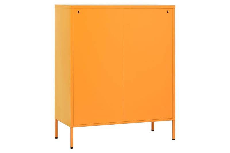 Oppbevaringsskap sennepsgul 80x35x101,5 cm stål - Gul - Oppbevaring - Skap - Oppbevaringsskap - Omkledningsskap
