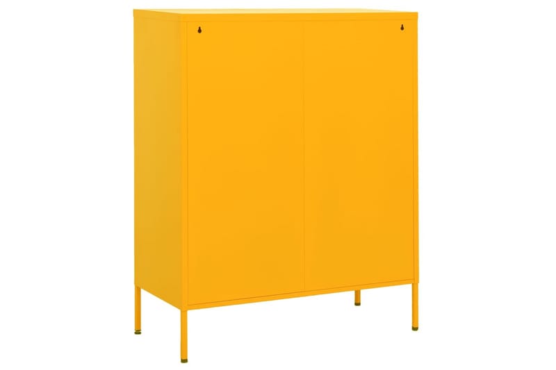 Oppbevaringsskap sennepsgul 80x35x101,5 cm stål - Gul - Oppbevaring - Skap - Oppbevaringsskap - Omkledningsskap