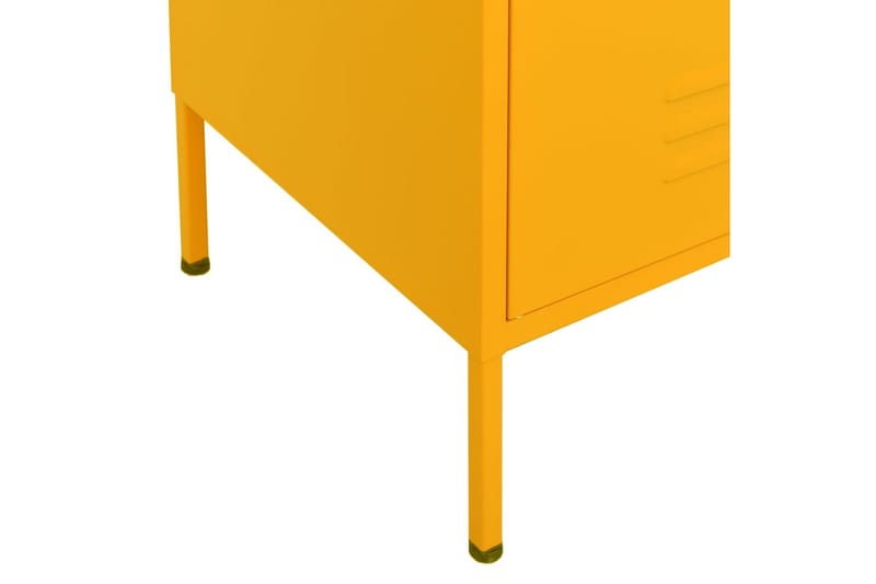 Oppbevaringsskap sennepsgul 80x35x101,5 cm stål - Gul - Oppbevaring - Skap - Oppbevaringsskap - Omkledningsskap