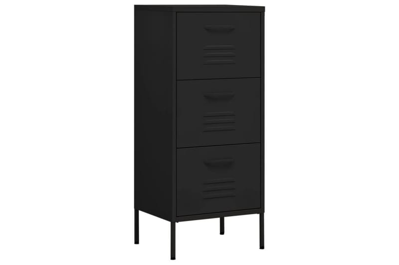 Oppbevaringsskap svart 42,5x35x101,5 cm stål - Svart - Oppbevaring - Skap - Oppbevaringsskap - Omkledningsskap