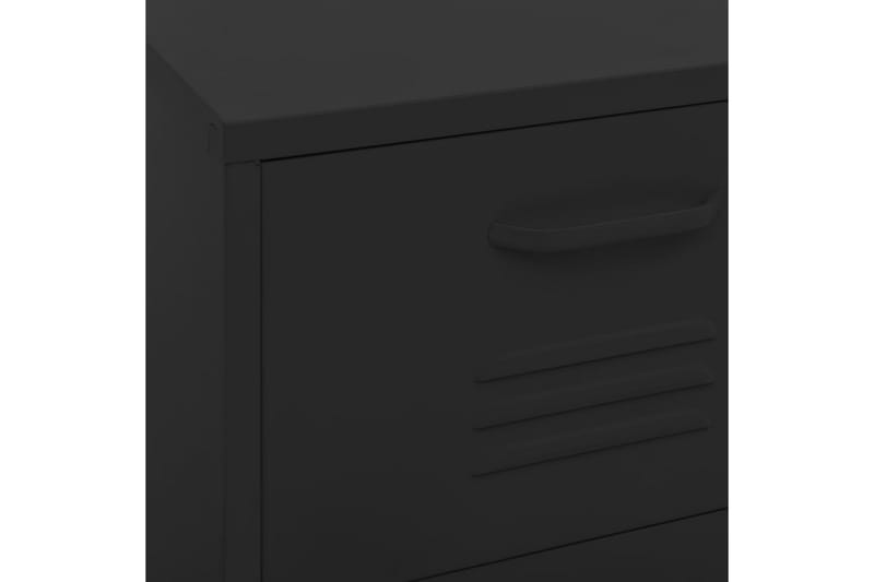 Oppbevaringsskap svart 42,5x35x101,5 cm stål - Svart - Oppbevaring - Skap - Oppbevaringsskap - Omkledningsskap